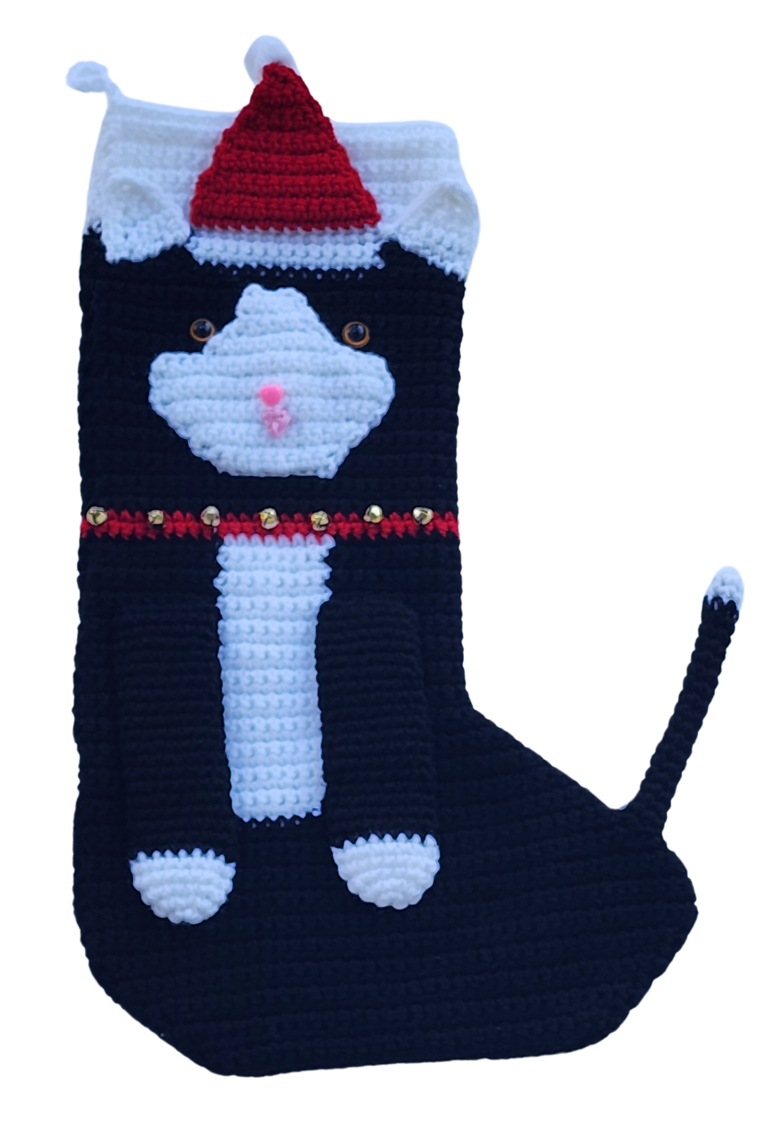 SWOBODAブローチ　christmas-cat-stocking Knitted Cat Stocking | Hobby Lobby | 6261408